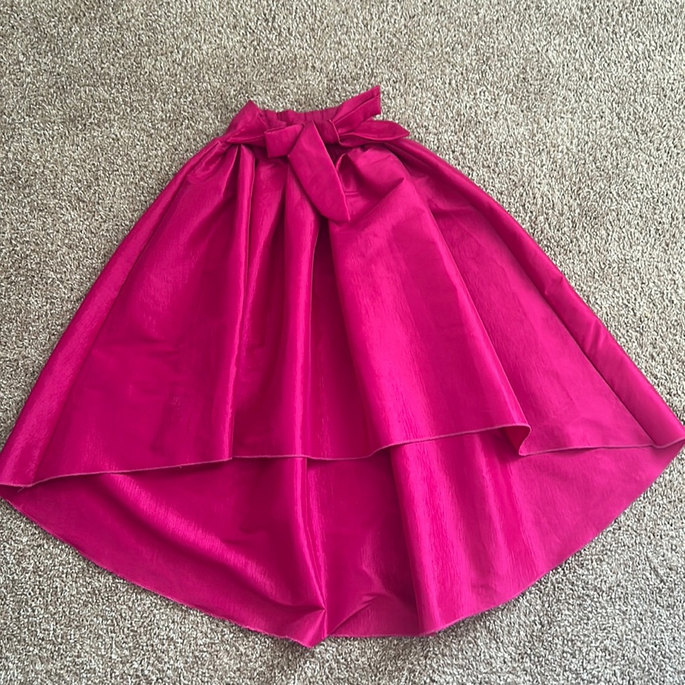 Kafe Design Women's Red Ball Gown Skirt Taffeta front tie Ball Gown Skirt Size M